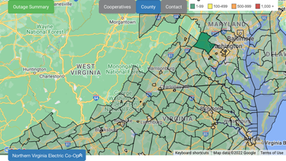 VMDAEC Outage Map Screenshot
