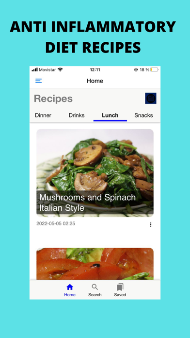 Anti Inflammatory Diet. App Screenshot