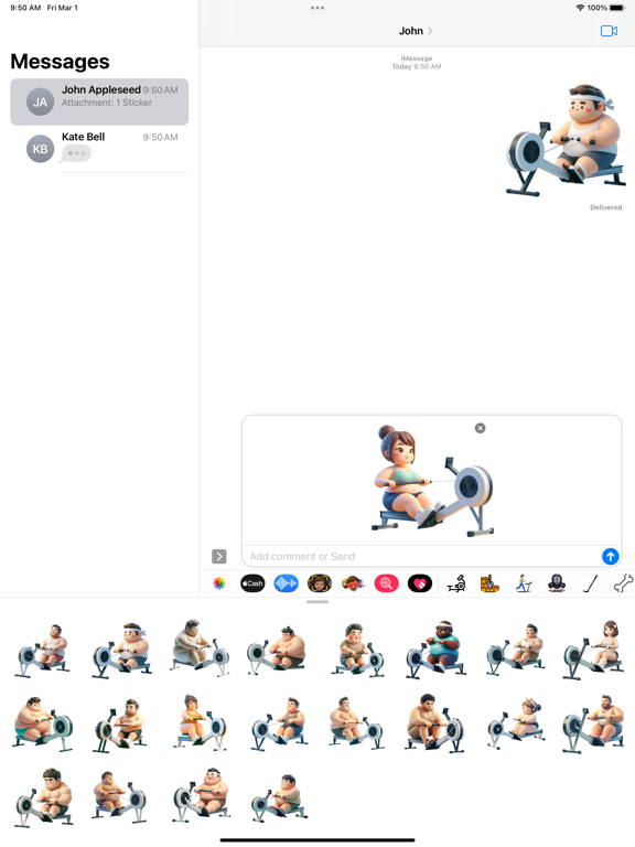 Screenshot #5 pour Rowing Machine Stickers