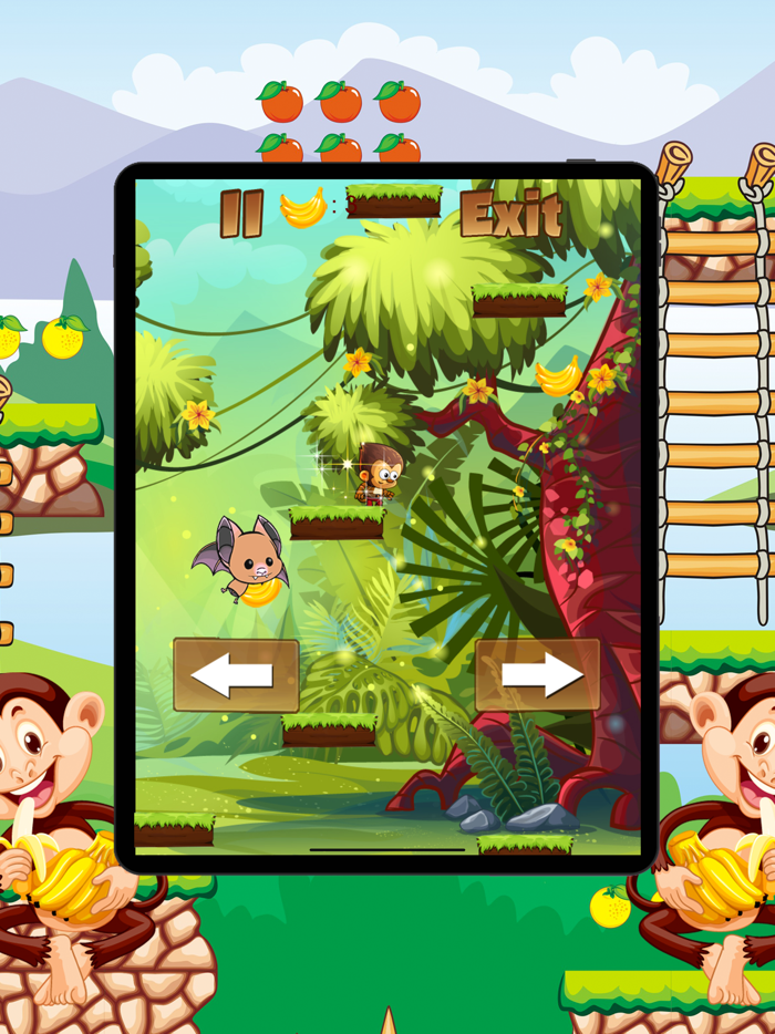 Monkey jumper pick bananas