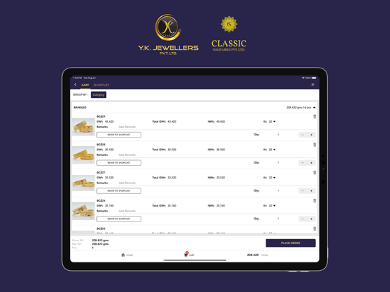 Y.K. JEWELLERS iPad screenshot