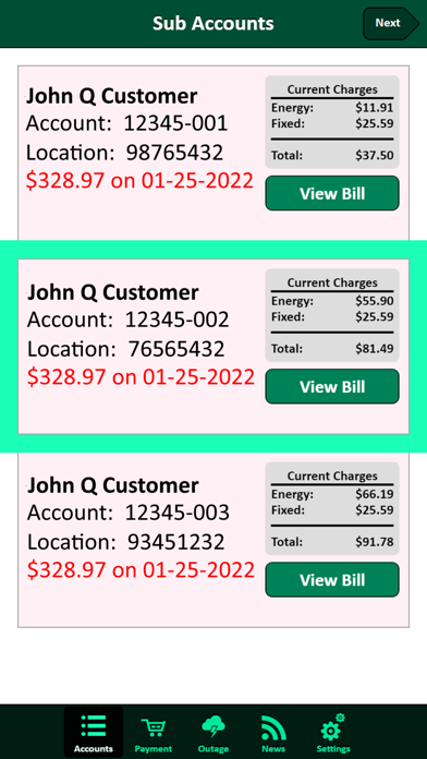 SREC Bill Pay Screenshot