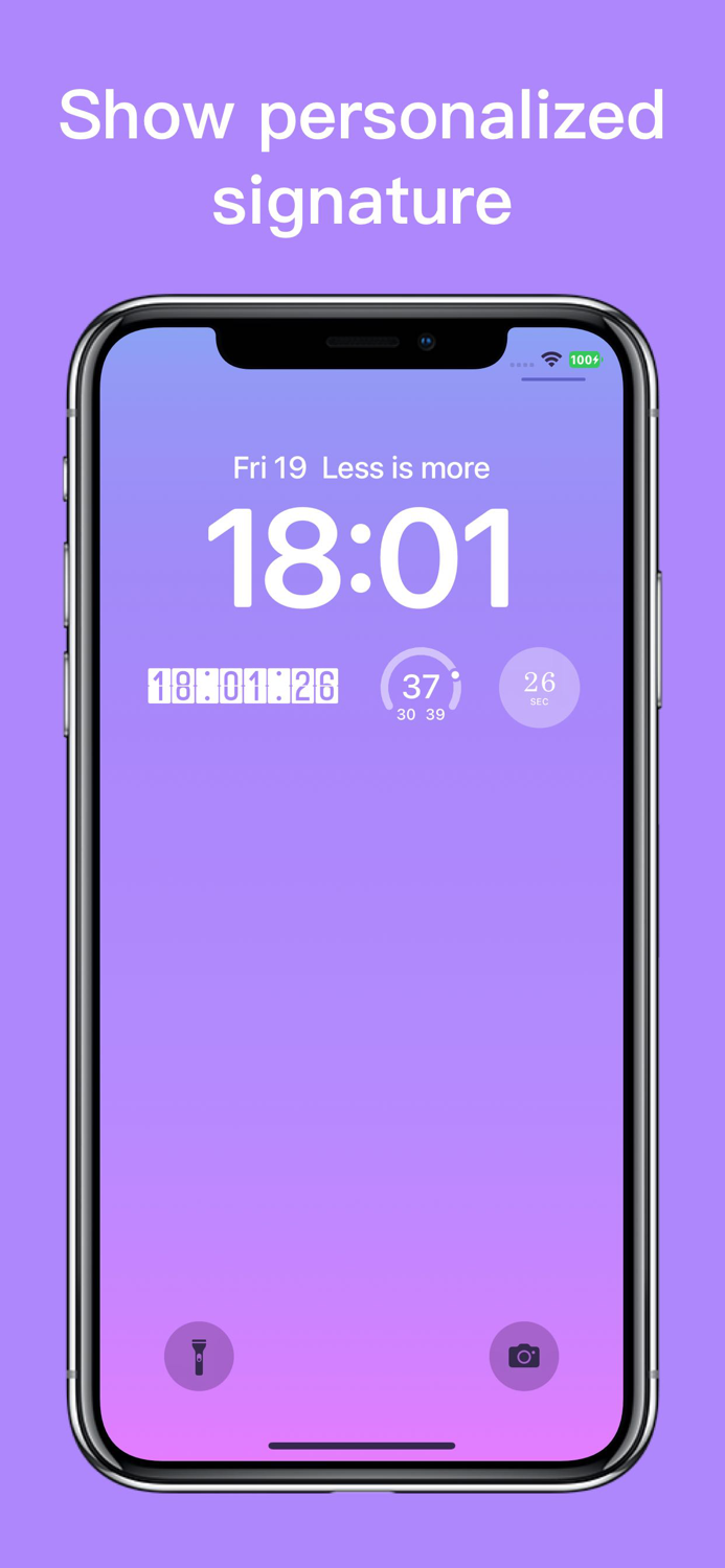 Lock Screen Clock with Seconds
