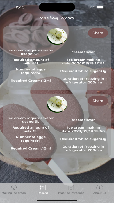 BaiL Homemade Ice Cream Note Screenshot