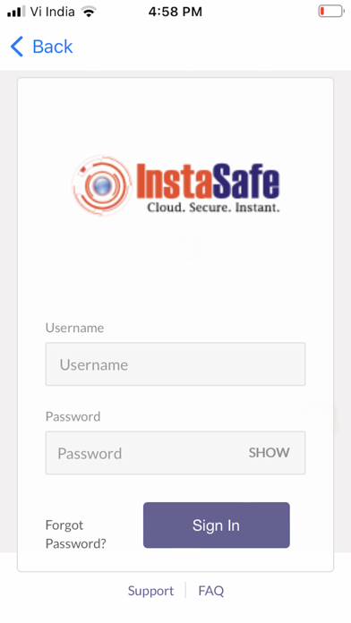 InstaSafe Secure Access Screenshot