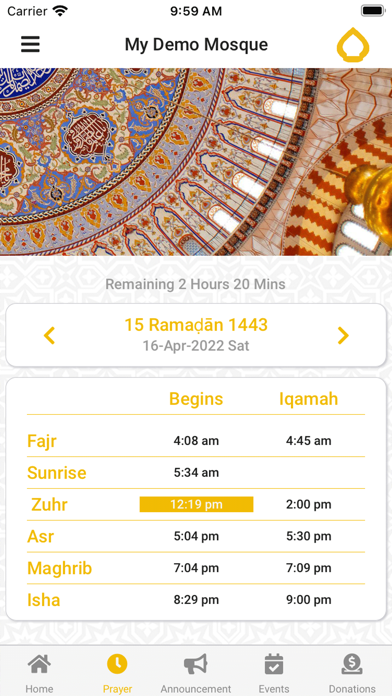 Mosque Assistant Screenshot