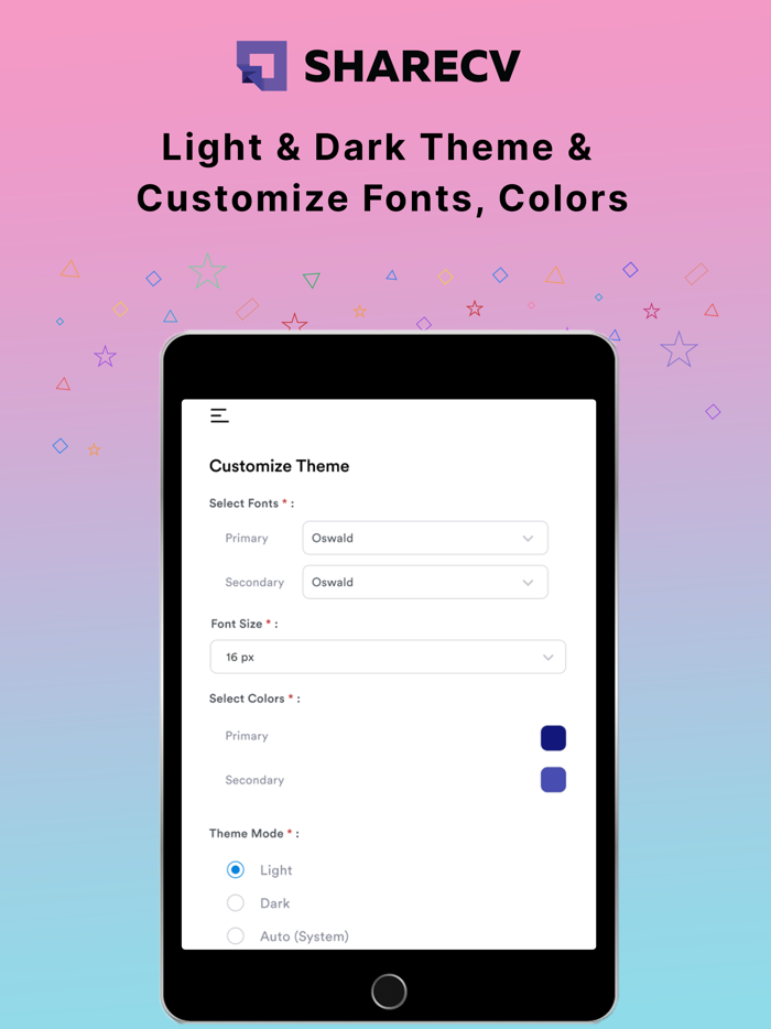 Share CV Website Resume Maker