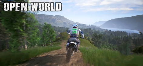 Freestyle Motocross Skill 3D - Experience expansive freedom as users traverse the vast open world, showcasing stunning natural landscapes and challenging dirt paths.