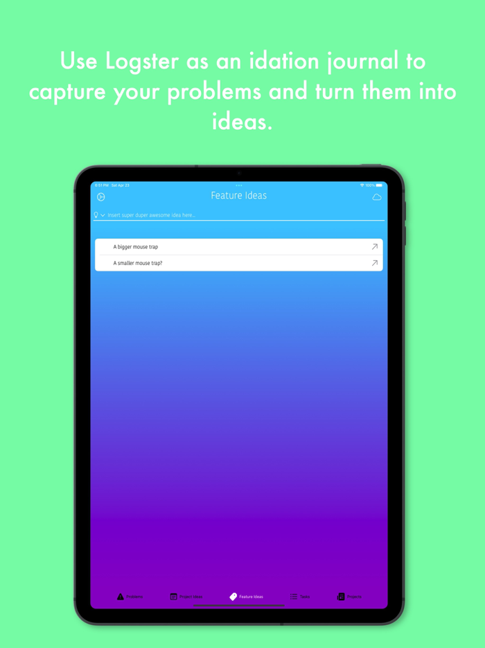 Logster - Ideation and Tasks
