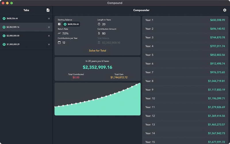 Screenshot #2 pour Compound Interest - Compounder