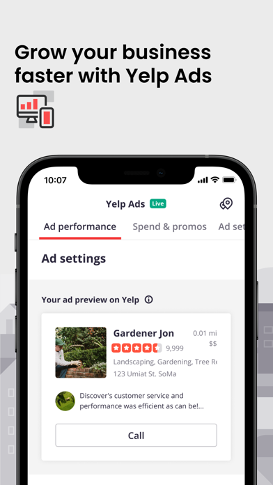 Yelp for Business App Screenshot