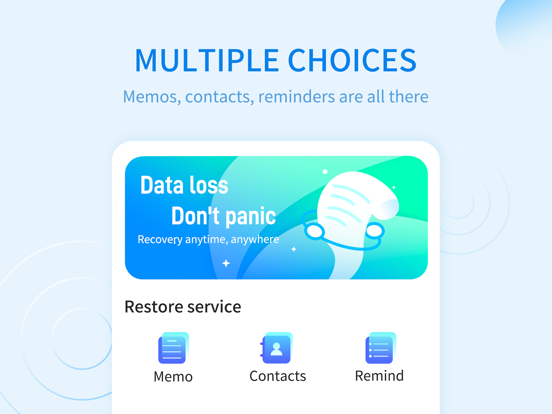 Transfer My Data&Data Recovery iPad screenshot 3 - Reference app