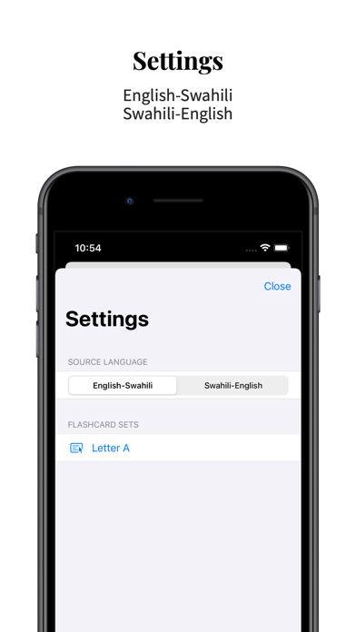 Swahili Vocabulary Screenshot