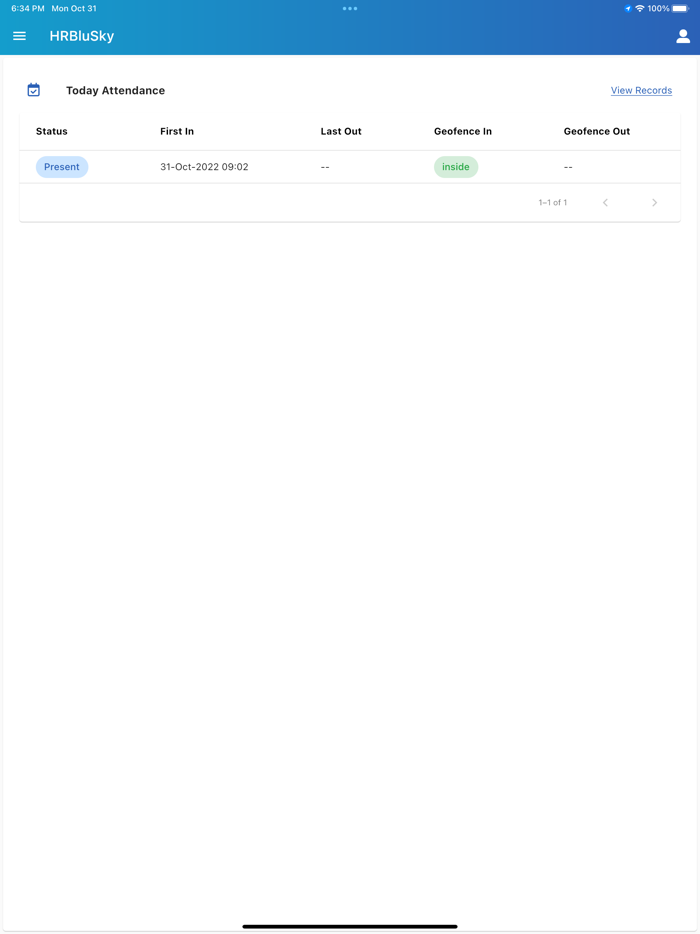 HRBluSky - Attendance Tracker
