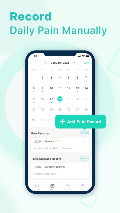 MyPainOff Pain Relief Tracker Screenshot