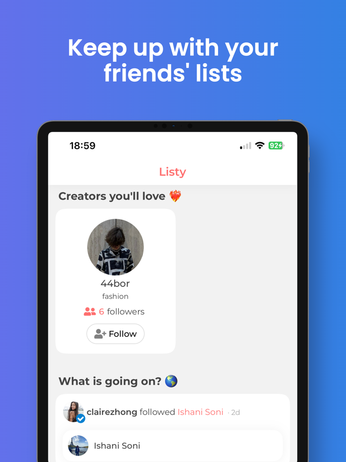 Listy - Your world listed