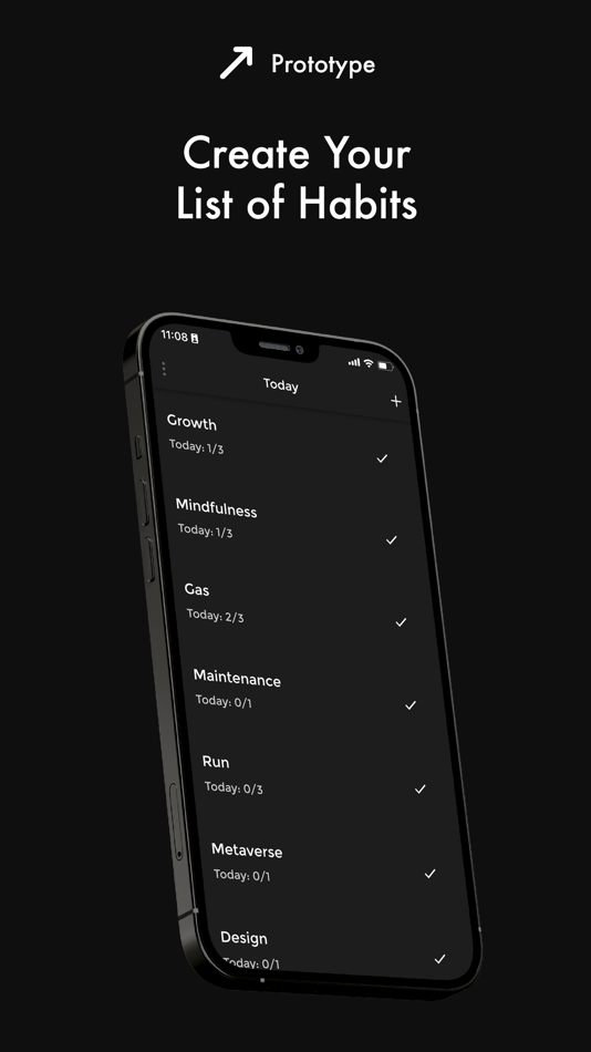 #1. Prototype - Habit Tracker (iOS) 由: Renasnce Studios Ltd