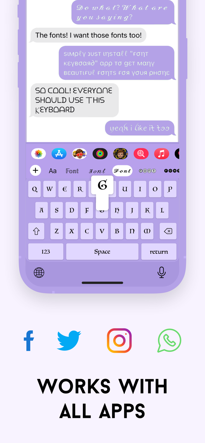 Fonts keyboard iphones app