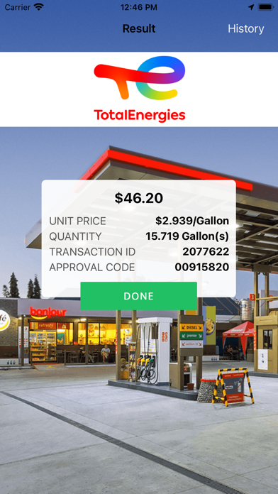 TotalEnergies E-Wallet Screenshot