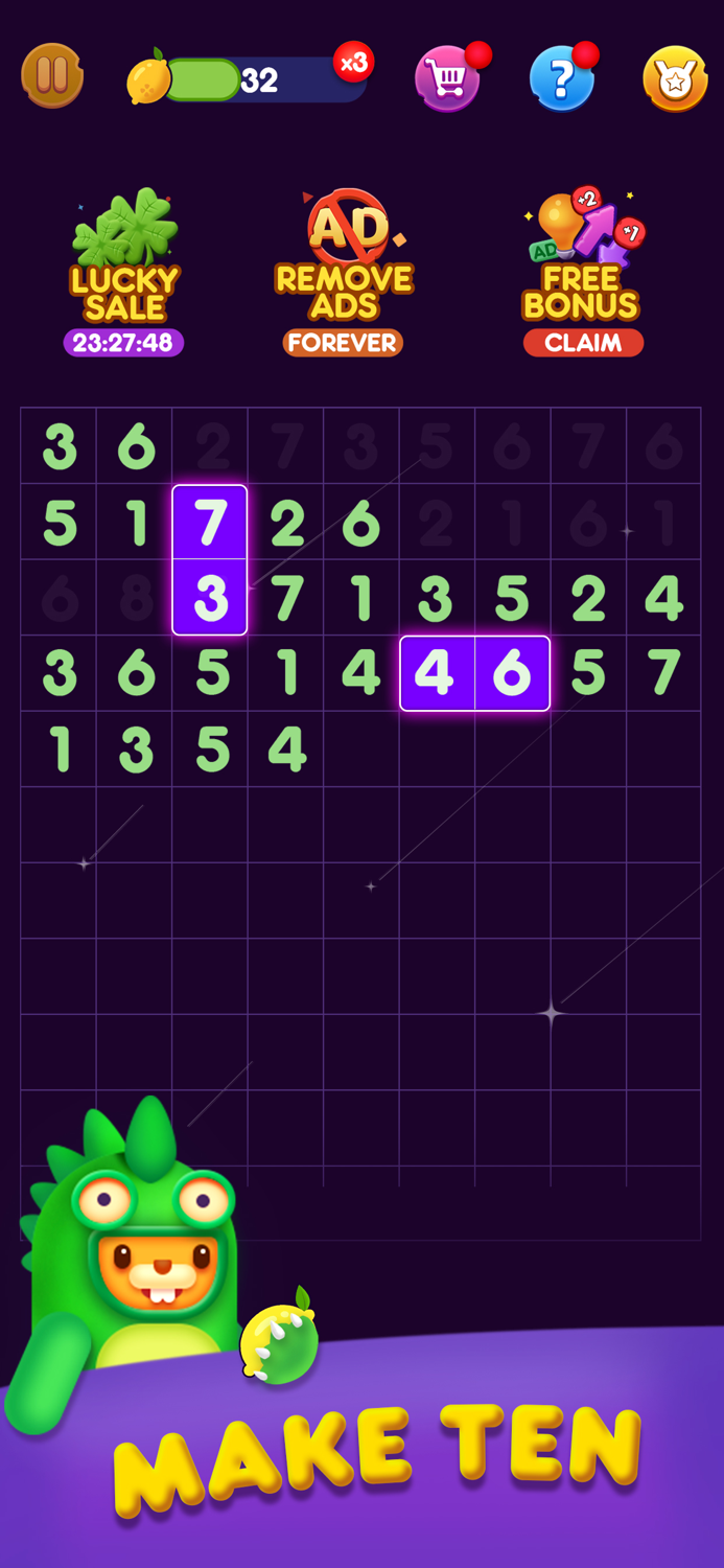 Number match - Make 10 puzzle