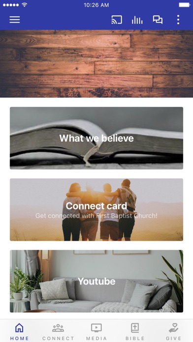 First Baptist Church App Screenshot