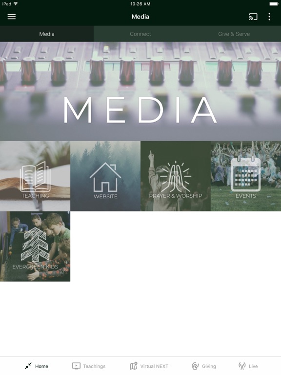 Evergreen Christian Community iPad screenshot 1 - Lifestyle app