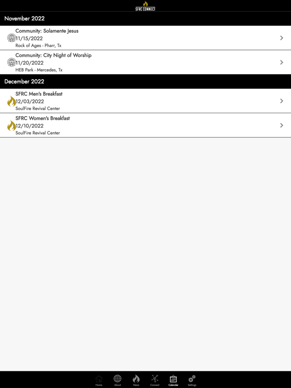 SFRC Connect iPad screenshot 4 - Lifestyle app