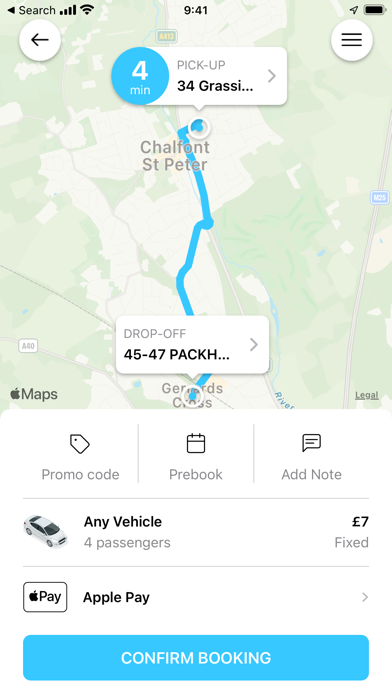 Chalfont Taxis. iPhone screenshot 3 - Travel app