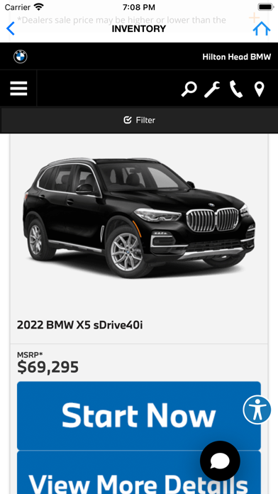 Hilton Head BMW Screenshot