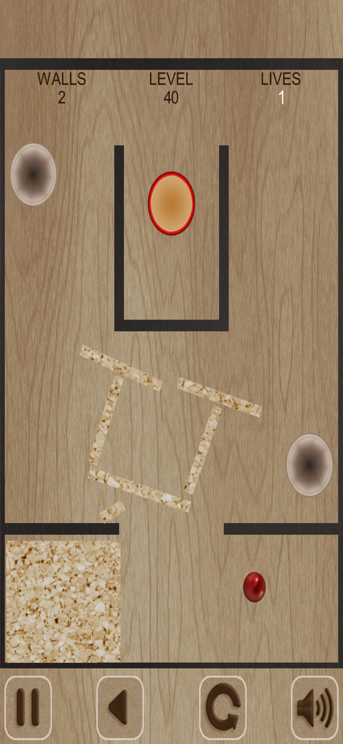 Flying Red Ball and Walls