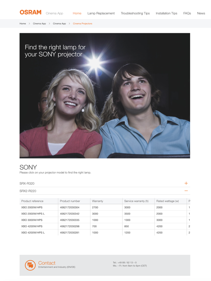 OSRAM XBO Service App