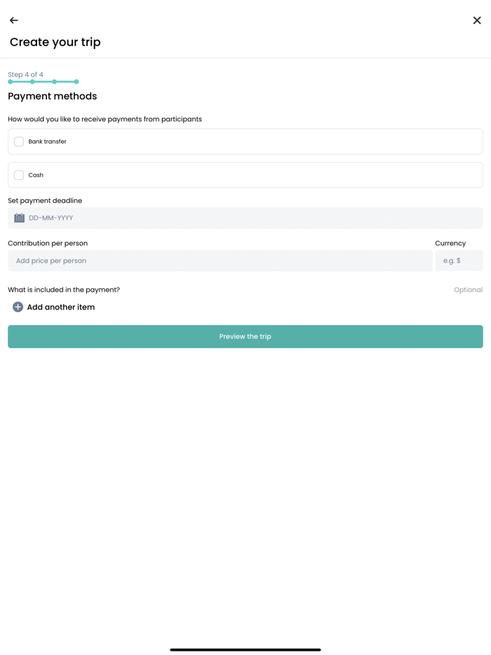 Rayzza Trip Organization Tool