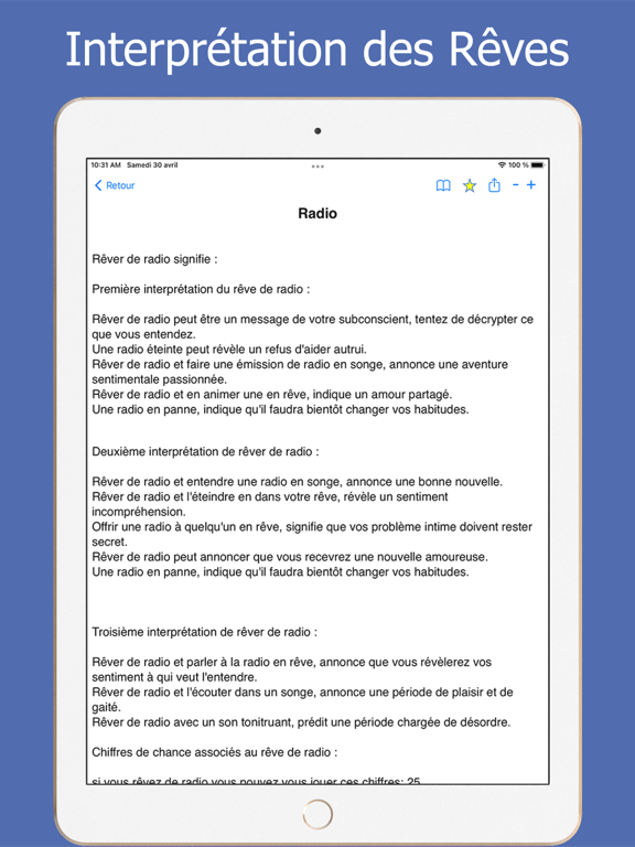 Screenshot #6 pour Interprétation des Rêves. Rêve