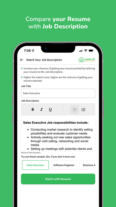 Resume Builder by Workruit Screenshot
