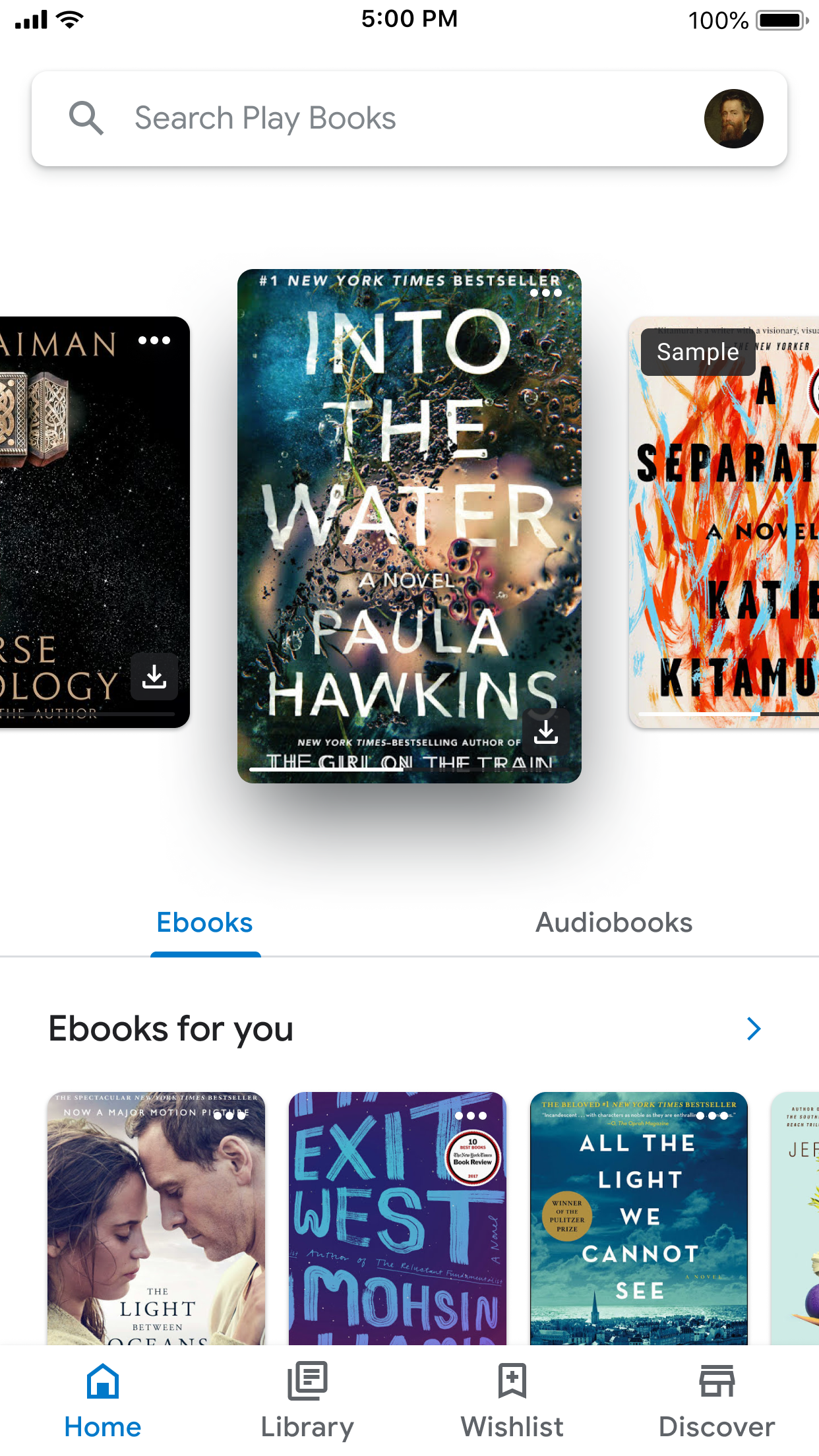Google Play Books & Audiobooks screenshot 1