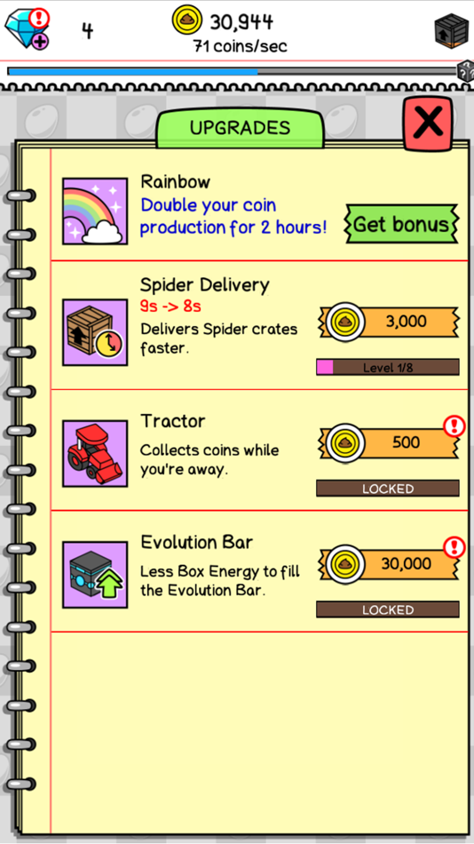 #4. Spider Evolution: Idle Game (iOS) 由: TPG TECNOLOGIA DA INFORMACAO LTDA