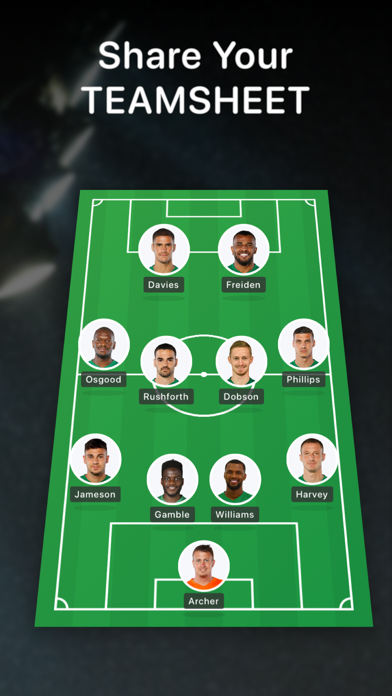 Teamsheet - Soccer Formation Screenshot