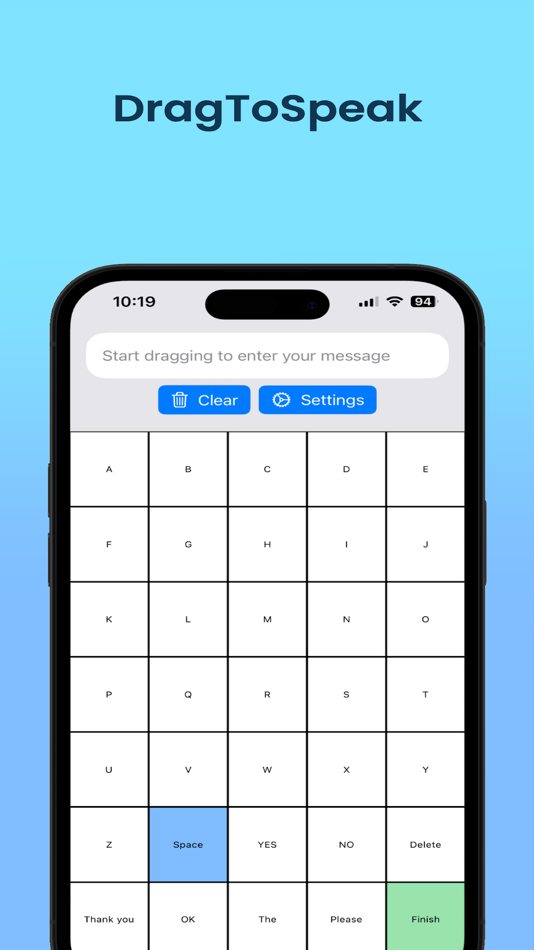 #1. Drag To Speak (iOS) Podle: Ace Centre