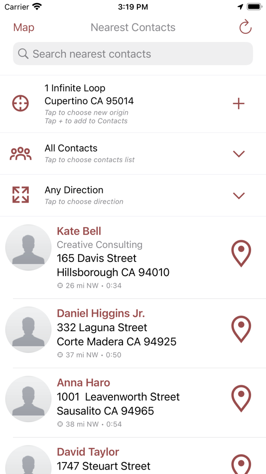 #1. Nearest Contacts (iOS) 由: Lobitos Creek