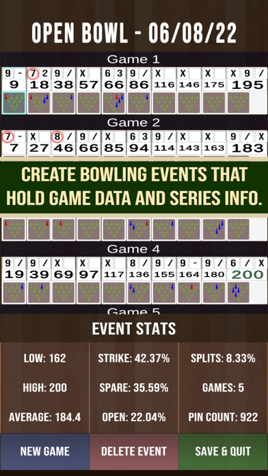 BowlSK - Bowling Score Keeper Screenshot