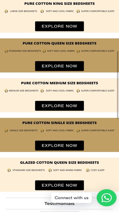 Pure Decor Bedsheets Screenshot