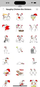 Naughty Chicken Bro Stickers screenshot #2 for iPhone