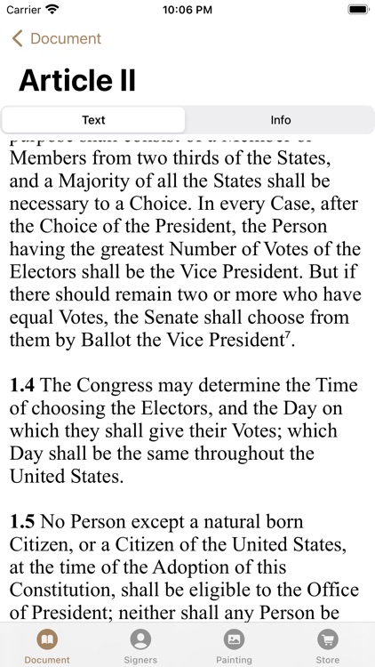 Constitution for iPhone