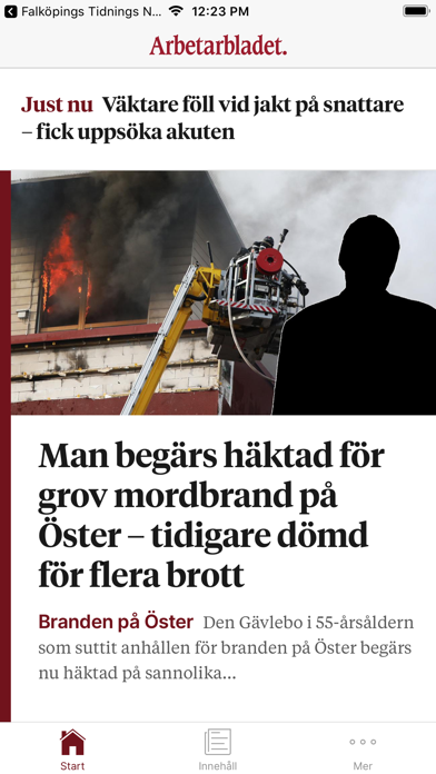 Screenshot #1 pour Arbetarbladet Nyhetsapp