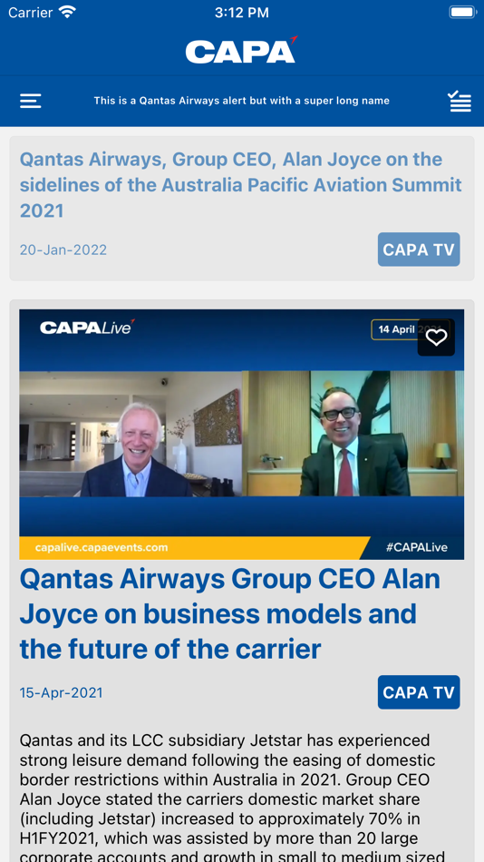 #3. CAPA Alerts (iOS) 由: CAPA - Centre for Aviation