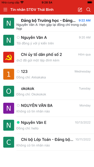 Tin nhắn STĐV Thái Bình Screenshot
