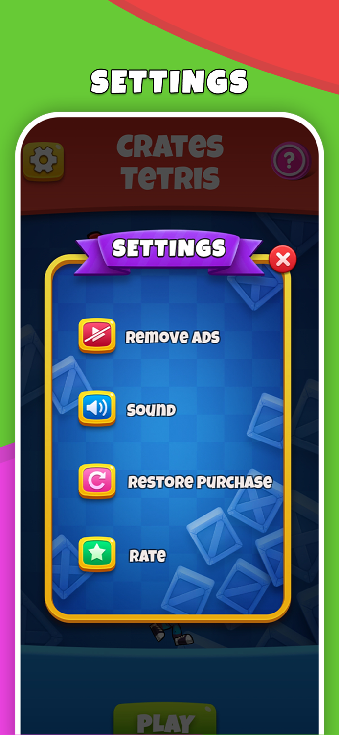 Crates Tetris - Move the box