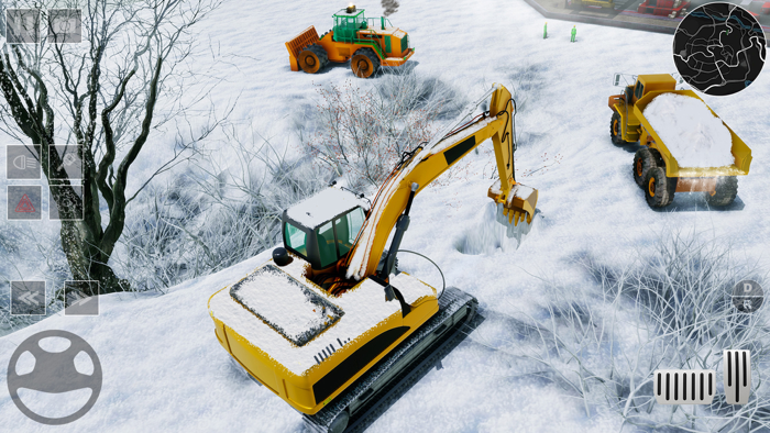 Heavy Excavator Snow Plow Sim
