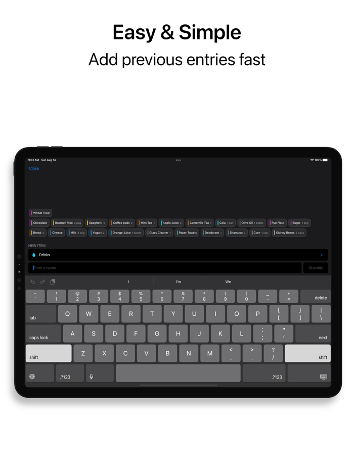 GetMe - Grocery Shopping List