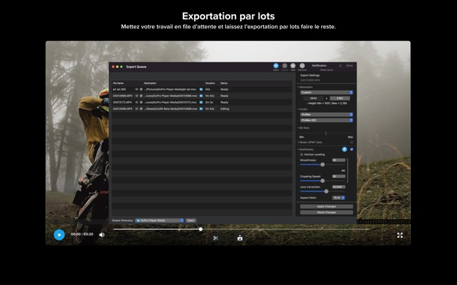 GoPro Player et ReelSteedy dans le Mac App Store